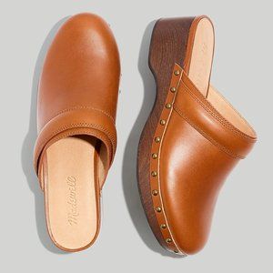 Madewell The Cecily Clog in Oiled Leather